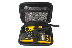 Pass Through RJ45 Plug Mini Stripping Tool Portable Ethernet Network Hardware Manual Crimper Tool Kit