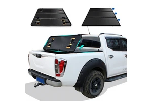 Benext Aluminum Tri-fold Hard Truck Bed Tonneau Cover for Ford Ranger T6 T7 Locking Function Pickup Truck Accessories