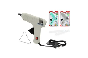 40W Single-Temperature DIY Industrial Silicone Gun 2 Bars Electric Gray Turquoise Plastic 110-220V 50-60Hz Hot Melt Glue