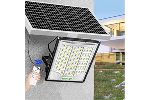 Solar LED Flood Light IP65 Waterproof Outdoor Lighting with Solar Panel Floodlight for Garden Yard Street with Remote Control