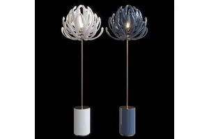 Art Decoration Modern Handmade Ceramic Flower Shape Floor Lamp for Home Living Room Hotel Bedroom Restaurant