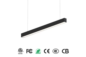 High-end Office 36W 4FT 3CCT 4680LM Pendant Mounted Linear Light Aluminum Linkable 0-10V Dimmable LED Linear Light