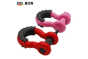 High Quality Drop Forged Carbon Steel Bow Shackle D Shackle Bolt Type Heavy Duty Shackle