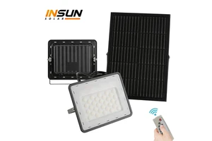 200W 300W Outdoor Led Solar Powered Flood Light Price with Remote Control LED Spotlight Outdoor Lighting with Reflective