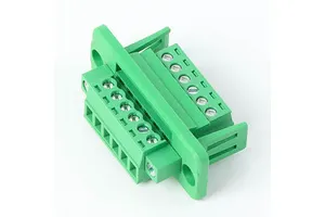 RT 2p-24p Male/Female 3.81mm 10A Brass Contact Screw Connection PCB Spring Plug-In Terminal Block Connector Straight/Bent Pins