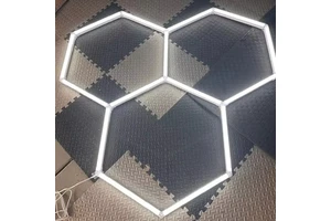 LED Hexagon Light, Bright Exhibition Lighting with Wide-Angle Illumination - Ideal for Trade Show Booths & Display Areas