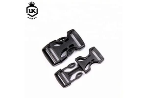 LanKe Wholesale Price 25MM and 38MM Plastic Flat Side Release Buckle for Backpack and Strapping Tape