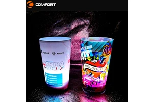 Holiday Home Decoration Battery Led Cup Tealight Plastic Hot Sales Custom Led Cup for Night Bar