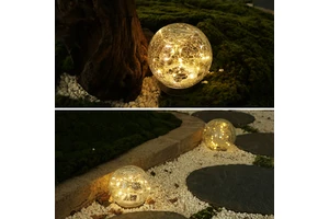 NHWS New Product Different Sizes Solar Lawn Light Outdoor Waterproof IP44 Polycrystalline Solar Panel Round Glass Garden Light