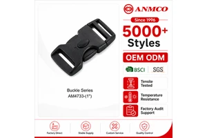 ANMCO Custom Colorful Heavy Duty Pom Recycled Tactical Plastic Buckle Curve Quick Side Release Buckle