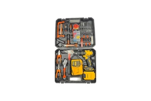 21V Electrician Multi-Function Home Hardware Tool Kit Waterproof Plastic with Hard Case OEM Customization Supported