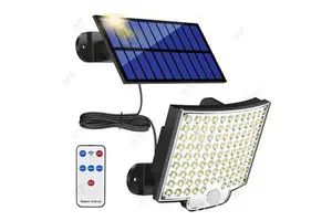 106LED Solar Wall Lamp Split Waterproof Motion Sensor Indoor Outdoor Garden Street Lighting Security Light