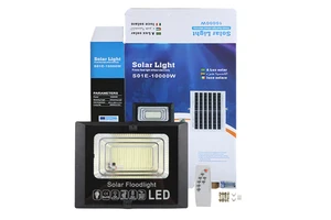 Customizable IP67 Waterproof ABS 100W LED Solar Light Outdoor 3000k 6000K Remote Control Floodlight for Garden Residence