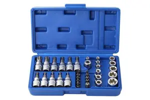 34 Pieces E-Type Sleeve Combination Tool Plum Blossom Sleeve Head Large, Medium and Small Flying Flower Type Inner Six Flowers