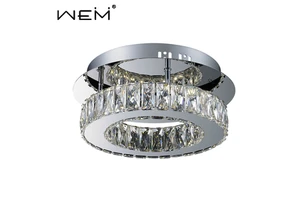 Home Decorative Circular Ceiling Lamp Indoor Living Room Pendant Modern Crystal Chandelier Lighting for Bedroom