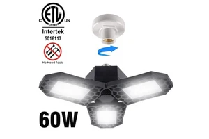 Hot Sale 60W LED Garage Light ETL Certificated Garage Lights Deformable LED Garage Light