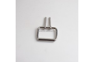 Factory Customized Double Pin Heavy Duty Stainless Steel Replacement Metal Buckle Double Prong Square Belt Buckle