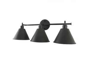 For CUL Certified Custom Hotel Black Iron LED Modern Wall Lamp E26 Base Bath Vanity Cone Shade Bathroom Corridor Hallway WL03