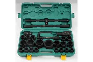 3/4 Heavy 26-piece Sleeve Set Auto Repair Machine Repair Tool Hexagon Sleeve Set Mechanical Metric Wholesale