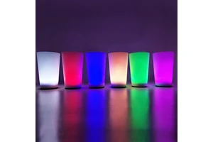 12oz, 14oz Liquid Activated Led Glow Lighted Cup in the Dark Plastic Blinking Drink Beer Mugs for Bar Nightclub Party Supplies