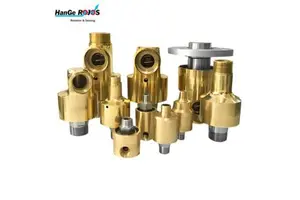 Factory Customized HS-G Type Brass Dual Channel Water Rotary Swivel Joint Rotary Union with Threaded Fixed Link