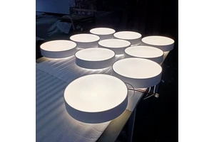 12 Inch Wet Location Rated Low Profile Flush Mount Aluminum Ceiling Light 2000LM LED Edgelite Low Glared Slim Surface Mount 90