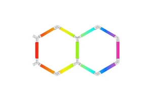 RGB Honeycomb Light 2-Hole DC24V Garage Light Bar Atmosphere Car Detailing Salon Multicolored Fantasy LED Light