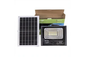 High-Power Outdoor 1500W Solar Flood Light ABS IP67 Waterproof LED Spotlight 12Ah Battery for Garden Lighting