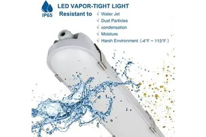 High Power LED Vaportight Fixture 130LM/W Garage Light Fixtures
