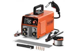 FEIFANKE New 135A 110V Flux Core MIG Welder Gasless Lift TIG/Stick 3-in-1 Portable IGBT Inverter Stainless Steel 60% Duty Welder