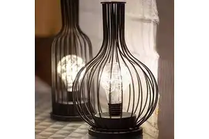 Fast Delivery 11In 10L Ornaments Antique Table Bedside Lamp Lights Living LED Room Iron Light for Home Decoration