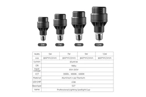 Hot Sellers 5W 7W 9W 12W Led Halogen Lamp Cup Aluminium COB E27 Bulbs Lamp Cup