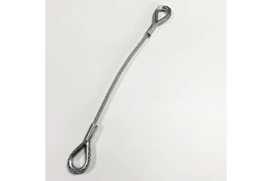 5.5mm 7*19 Galvanized Steel Wire Rope with Thimble Loops