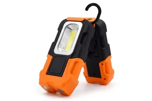 HB-326 Waterproof Magnetic Hook Portable Battery Powered COB LED Work Light for Garage Inspection Camping Mechanic Repair-B2B
