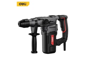 Deli EDE-DC26-3E Red Power Tool Electric Pick Heavy Duty High Power Through Wall Impact Concrete Slotting Multi-functional
