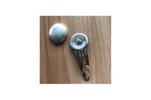 Silver Snap Clip Cover Button