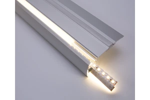 Aluminum Extrusion Grooved Stair Nosing Edge Led Aluminum Profiles for Walk