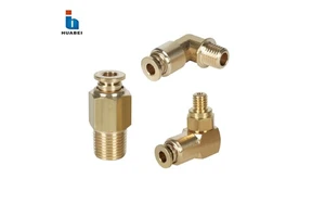 Push-in Straight/Right-angle/Rotary Fast Connector Head Brass Oil Pipe Joint