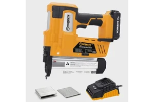 WORKSITE 20V/12v DC Battery Powered Wireless Electric Nail Gun for Woodworking DIY Project Power Tool Cordless Nail Gun