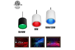 ETL UL Listed Pendant 60W 80W 100W Anti-Glare Deep Reflector Pendant DMX RGB RGBW Lobby LED Downlight for Church