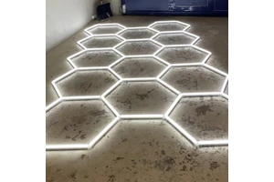 Honeycomb Auto Car Detailing Work Light Car Wash Station 100-240V Garage Ceiling Hexagonal Led Lights