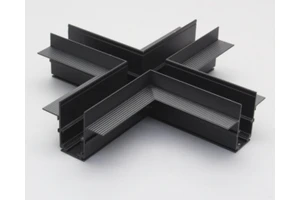 Modern Linear Lighting Systems Black 20 Concealed "+" Connector for Magnetic Lighting Track
