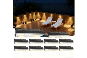 LED Solar Wall Lamp for Garden Fence Stairs Decorative Lighting Outdoor Rating Landscape Solar Step Light UL ETL Certification