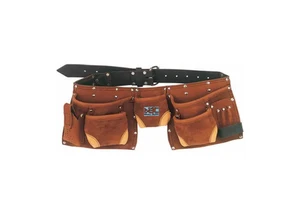 Leather Pouch and Harness Electrician Plumbing Holstered Plumber Organizer Waist Mini Tools Belt Bag.