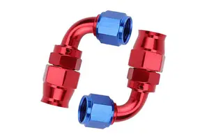 PTFE Quick Connector AN8 45 Degree Aluminum Adapter Rotary Swivel Oil Cooler Pipe Tubing Connector Hose End Joint
