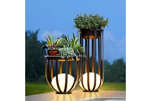 Solar Garden Lights Nice Bird Nest with Lighting Ball Villa Lawn Light Balcony Terrace Flower Rack Landscape Lamp