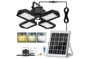 Ip65 Waterproof Motion Sensor Flood Light Solar Powered Shed Lamp Pendant Lights Chandelier Garage Light With Remote Control