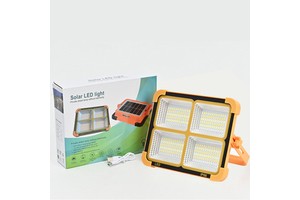 High-Power Ultra-Bright Portable Solar Floodlight for Outdoor Camping ABS Emergency LED Lighting IP66 Rating for Landscape