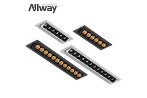 For Factory Direct Sale Anti-Glare SKD Embedded Dimmable Modern Aluminum Spot Lamp Corridor Led Linear Grille Light Fixture