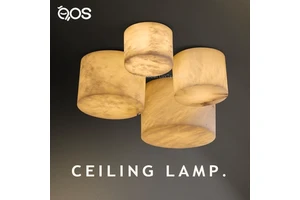 Modern Natural Alabaster Ceiling Light Spanish Stone Flush Mount LED Lamp for Bedroom Living Room Luxury Hotel